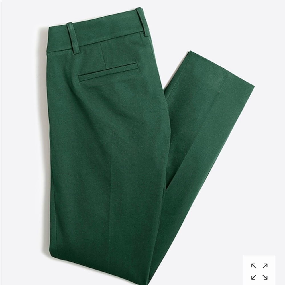 J. Crew Famous Winnie Green Stretch Twill Pants